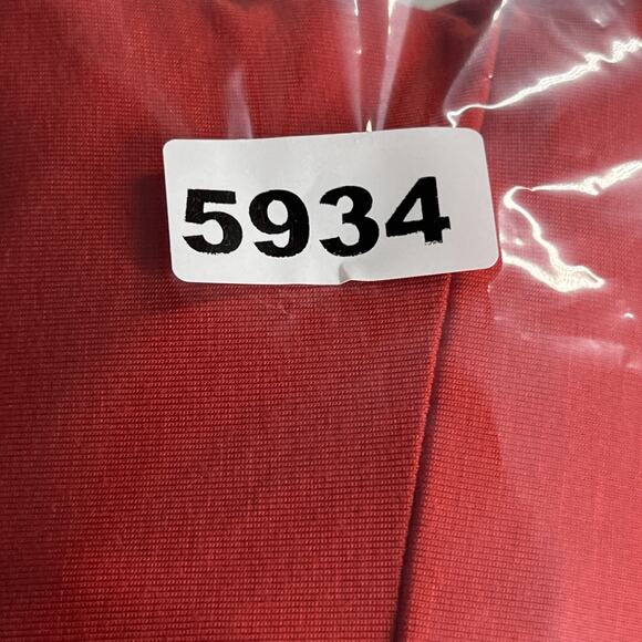 American Giant Flex Dress Medium Red Midi Stretch Knit Sleeveless Square Neck - Picture 12 of 12